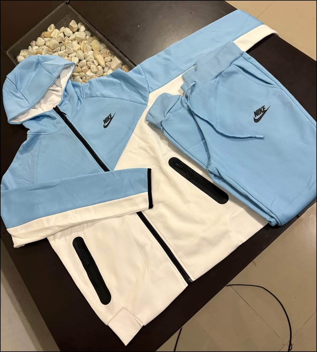 Sky Blue & White