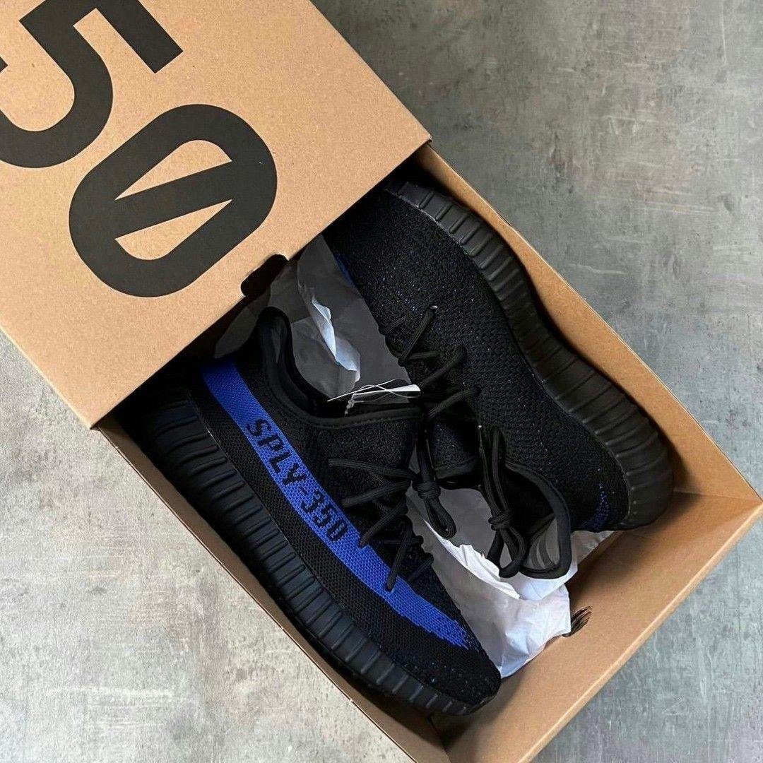 Tenis estilo Yeezy 350 V2 Black/Blue